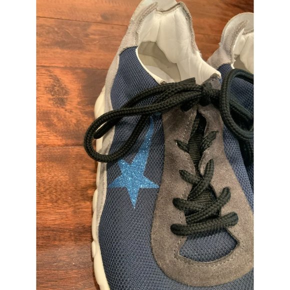 Golden Goose Blue & Gray "Haus" Lace-Up Skater Sneakers, Size 9 (US) 39 (IT) - Picture 3 of 9